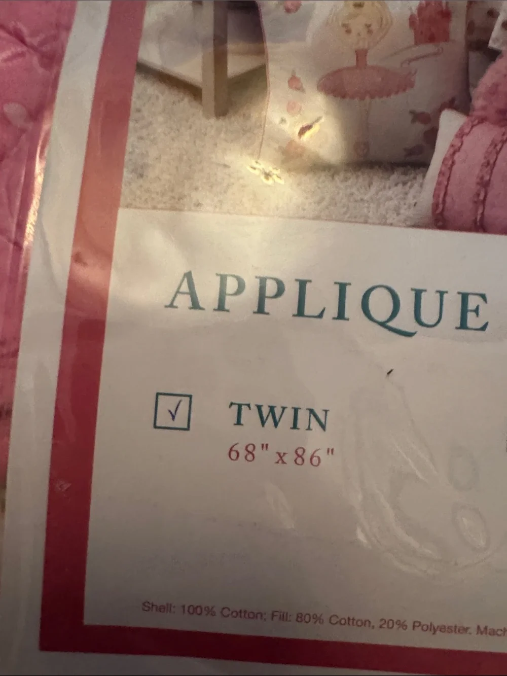 Pink Ballerina Kids Twin Quilt